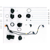 UNITED UAV DJI Agras T25 impeller pump parts accessories numbered diagram white background