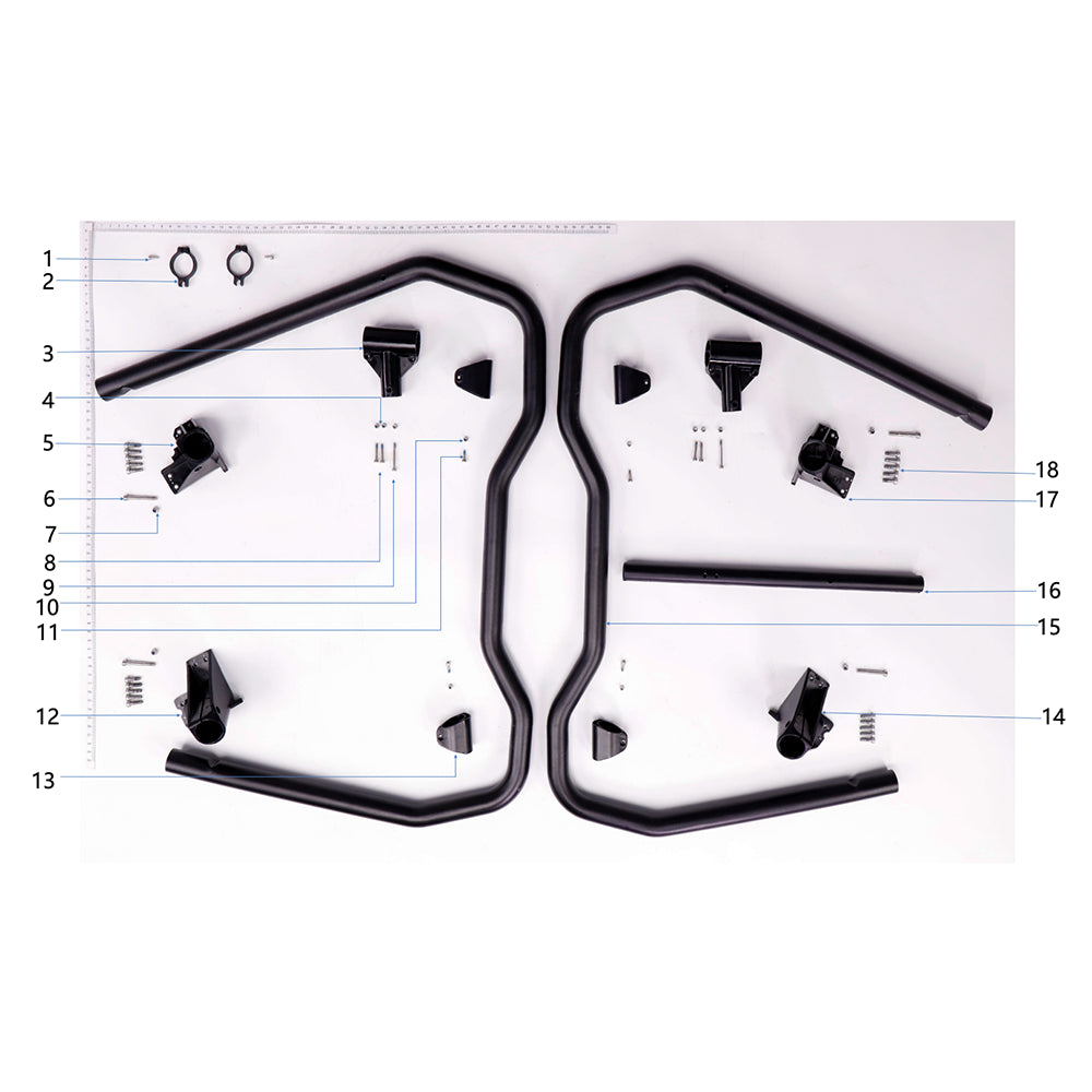 UNITED UAV DJI Agras T25 landing gear parts accessories numbered diagram white background