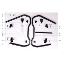 UNITED UAV DJI Agras T25 landing gear parts accessories numbered diagram white background