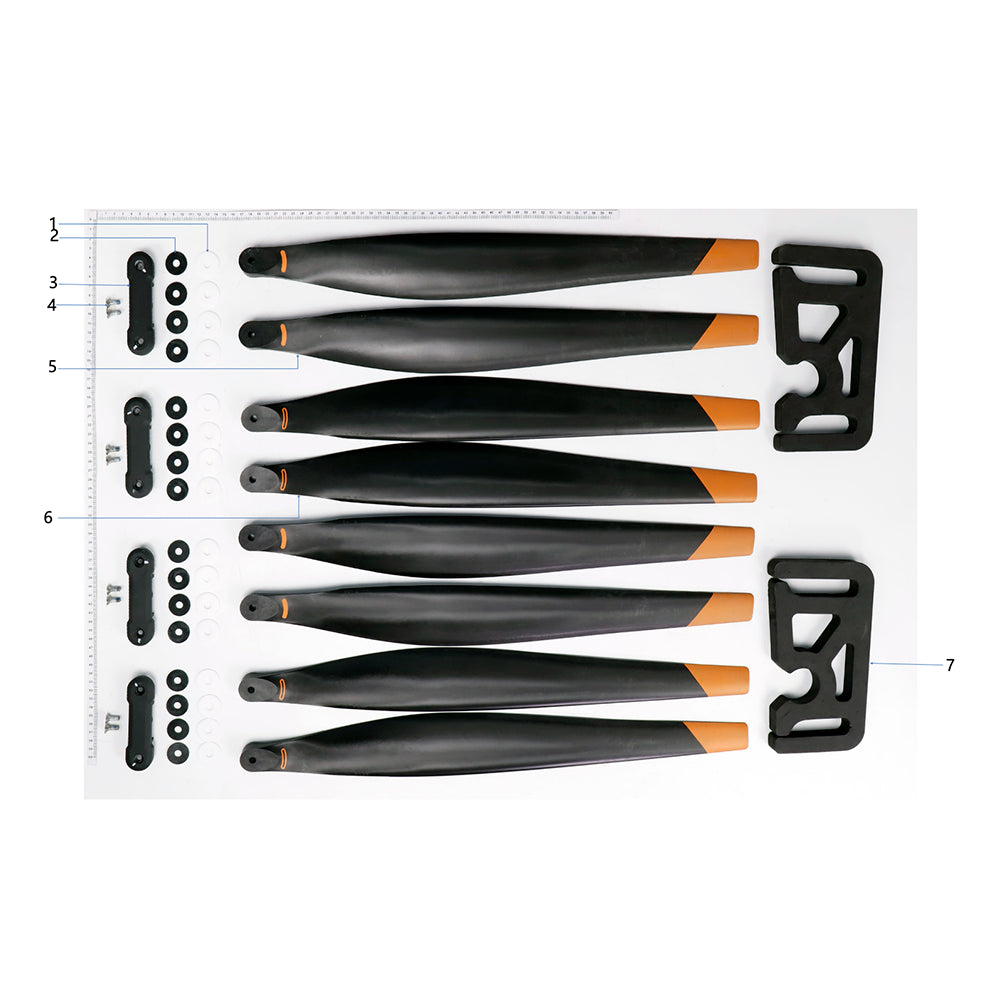 UNITED UAV DJI Agras T25 propeller parts accessories numbered diagram white background