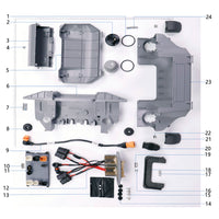 UNITED UAV DJI Agras T25 rear frame parts accessories numbered diagram white background