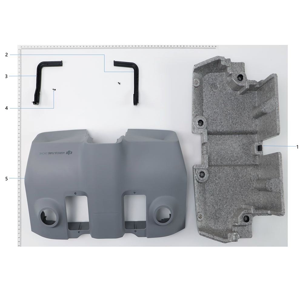UNITED UAV DJI Agras T30 Front Shell parts accessories numbered diagram white background