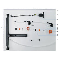 UNITED UAV DJI Agras T30 M2 Spray Lance parts accessories numbered diagram white background