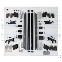 UNITED UAV DJI Agras T30 Middle Frame parts accessories numbered diagram white background