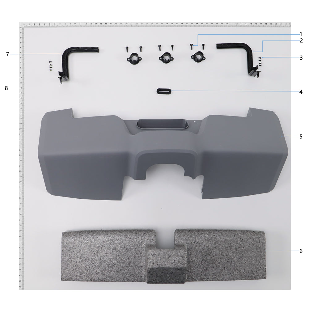 UNITED UAV DJI Agras T30 Rear Shell parts accessories numbered diagram white background