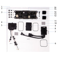 UNITED UAV DJI Agras T40 Cable Distribution Board parts accessories numbered diagram white background