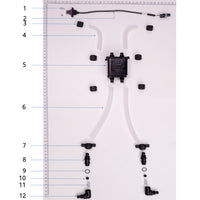 UNITED UAV DJI Agras T40 Flow Meter Water parts accessories numbered diagram white background