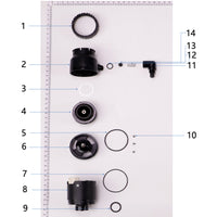 UNITED UAV DJI Agras T40 Impeller Pump parts accessories numbered diagram white background
