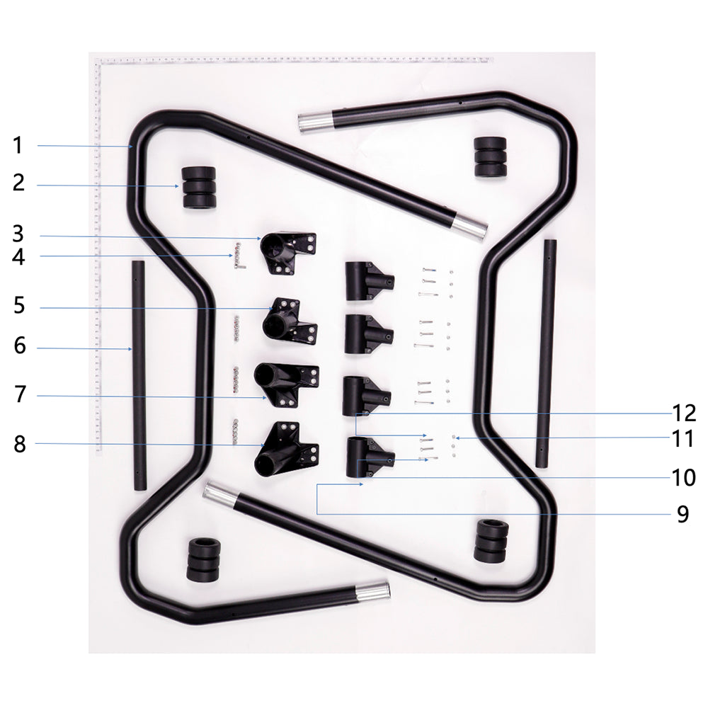 UNITED UAV DJI Agras T40 Landing Gear parts accessories numbered diagram white background