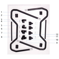 UNITED UAV DJI Agras T40 Landing Gear parts accessories numbered diagram white background