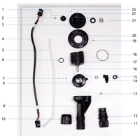UNITED UAV DJI Agras T40 Spray Rod parts accessories numbered diagram white background