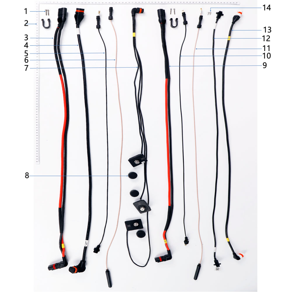 UNITED UAV DJI Agras T50 cables parts accessories numbered diagram with material numbers