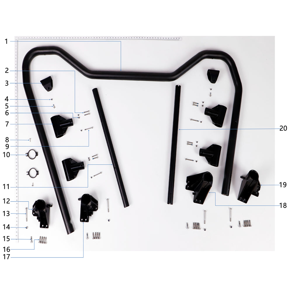 UNITED UAV DJI Agras T50 Landing Gear parts accessories numbered diagram with material numbers