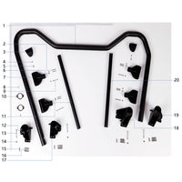 UNITED UAV DJI Agras T50 Landing Gear parts accessories numbered diagram with material numbers