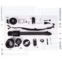 UNITED UAV DJI Agras T50 M1 Aircraft Arm parts accessories numbered diagram white background