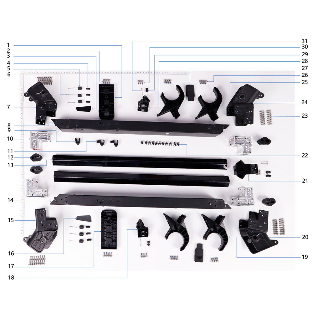 UNITED UAV DJI Agras T50 Middle Frame parts accessories numbered diagram with material numbers