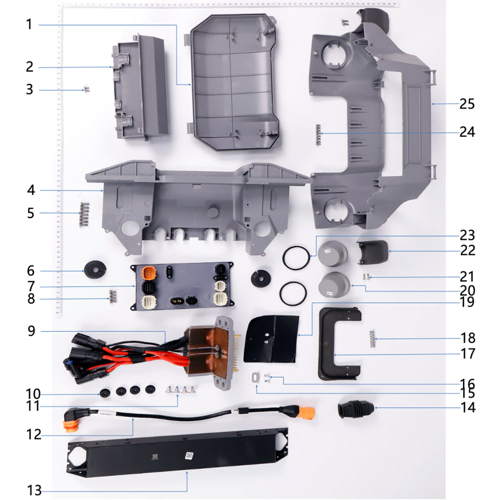 UNITED UAV DJI Agras T50 Rear Frame parts accessories numbered diagram with material numbers