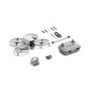 DJI Flip kit with DJI RC-N3 controller, flight battery, spare propellers, gimbal protector, screwdriver and cables.