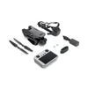 DJI Mavic 3 Pro kit with DJI RC, flight battery, 65W charger, storage cover, propellers and cables.