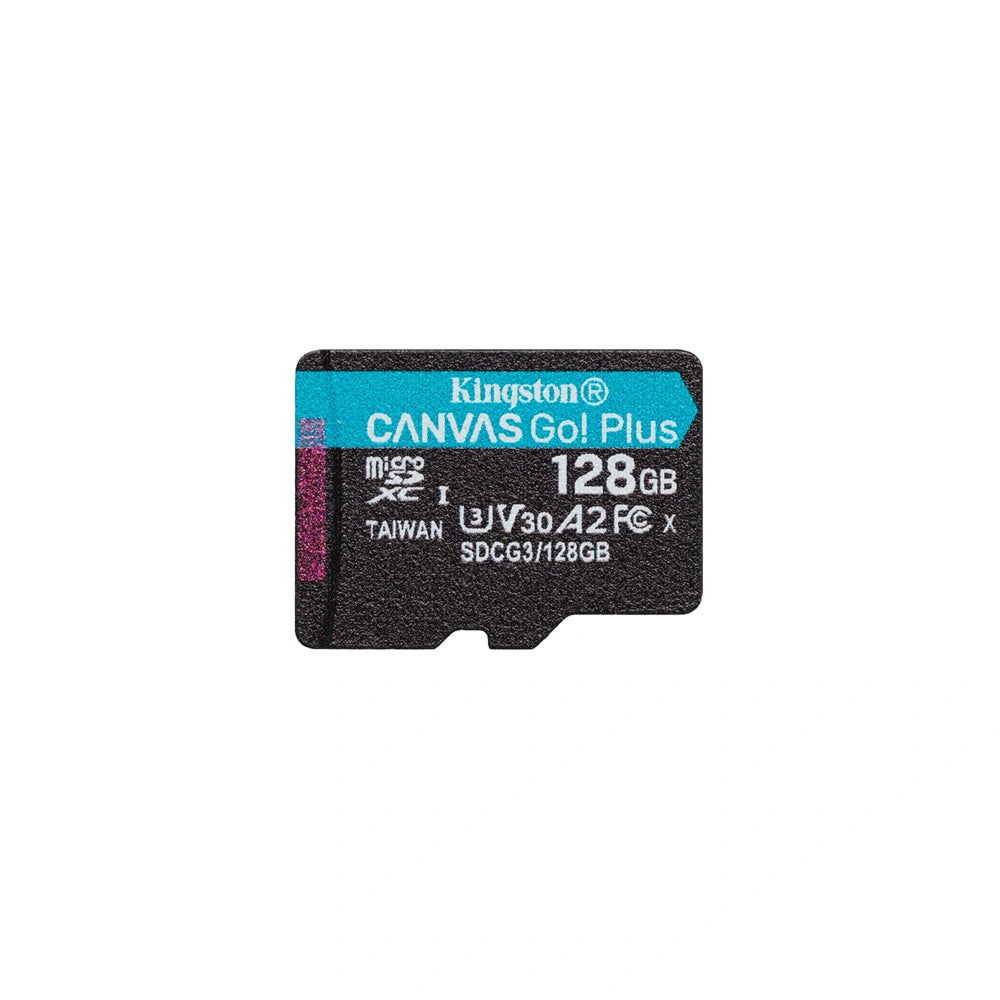 Kingston Canvas Go! Plus microSD Card 128GB - 128GB card label | UNITED UAV