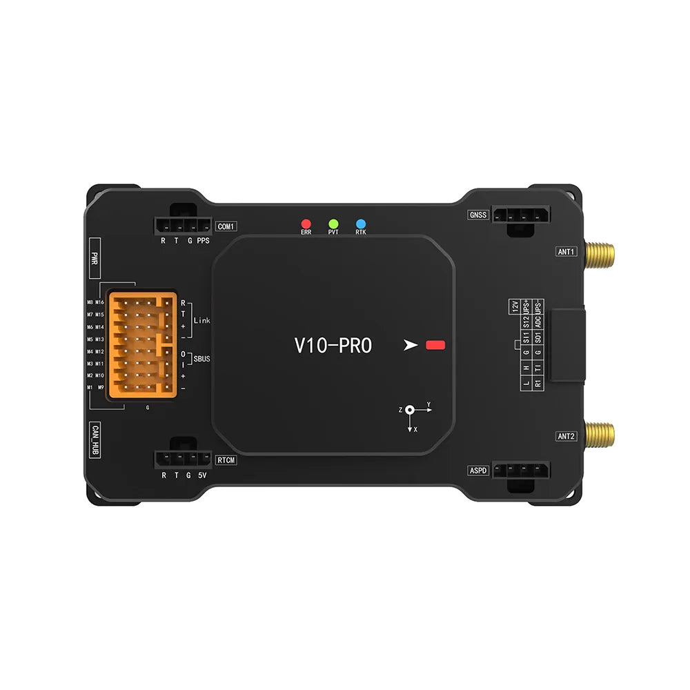 Front view of V10 PRO flight controller for professional heavy-lift drones