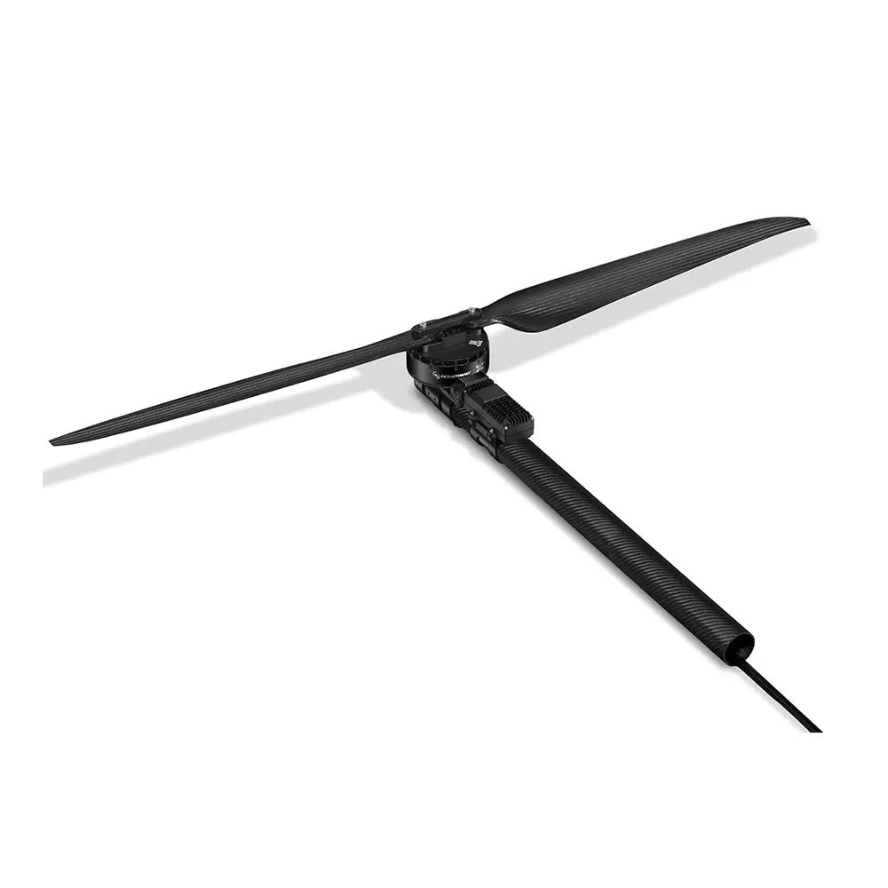 HOBBYWING XRotor X11 MAX drone motor front view showing 48-inch carbon propellers and robust housing