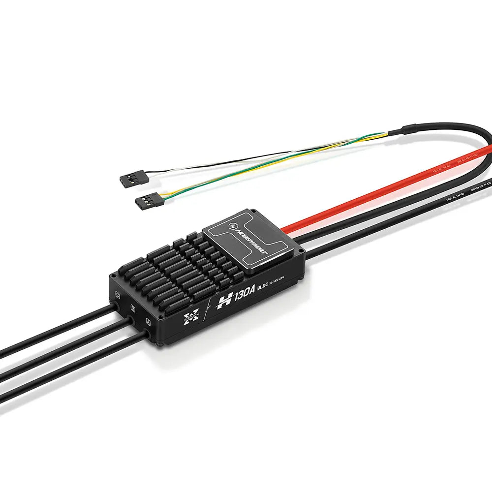 Side view of HOBBYWING XRotor Pro H130A 14S BLDC ESC for VTOL and multi-rotor drones.