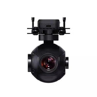 ZR10 Optical Pod drone camera gimbal front view with 30x hybrid zoom and AI tracking