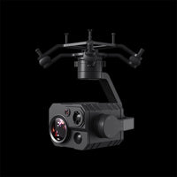 ZT30 Four-Sensor Optical Pod with drone camera gimbal showing thermal, zoom, wide-angle sensors for professional UAV imaging.